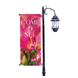 Come And See Flowers Light Pole Banners