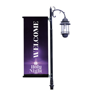 O Holy Night Star Light Pole Banners