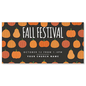 Pumpkins Hand Drawn Fall Festival 11" x 5.5" Oversized Postcards