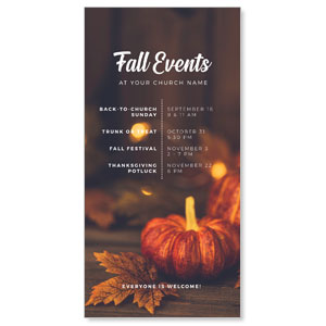 Fall Events Gold Lights 11" x 5.5" Oversized Postcards