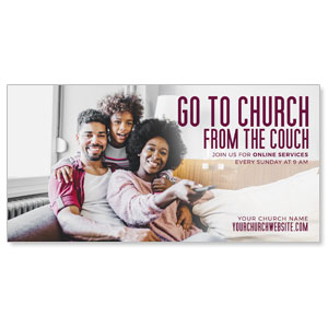 Church from the Couch 11" x 5.5" Oversized Postcards