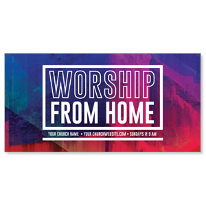 Abstract Worship From Home 11" x 5.5" Oversized Postcards