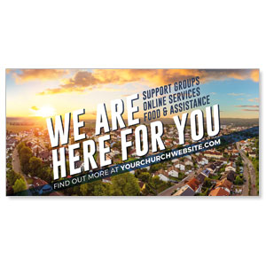 Here For You Neighbors 11" x 5.5" Oversized Postcards