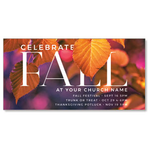 Celebrate Fall Leaves 11" x 5.5" Oversized Postcards