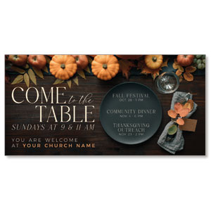 Come to the Table Pumpkin 11" x 5.5" Oversized Postcards