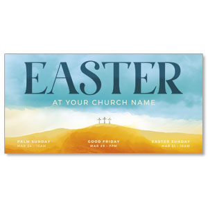 Easter Sunday Crosses 11" x 5.5" Oversized Postcards