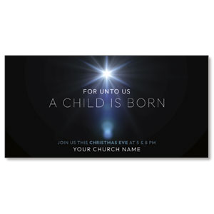 Unto Us A Child is Born 11" x 5.5" Oversized Postcards