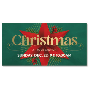 Star Christmas 11" x 5.5" Oversized Postcards