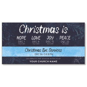 Blue Revival Christmas Is 11" x 5.5" Oversized Postcards