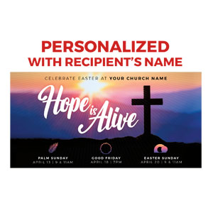 Hope Is Alive Sunrise Cross Personalized OP