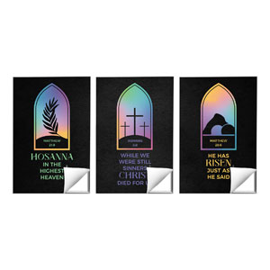 Easter Window Icons Triptych 24 x 36 Quick Change Art