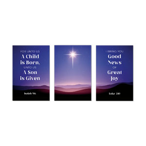 Advent Celebrate the Season Triptych 23" x 34.5" Rigid Wall Art