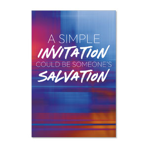 Colorful Blur Simple Invitation 23" x 34.5" Rigid Sign