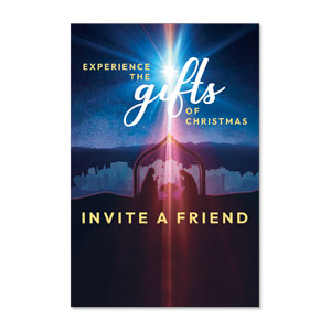 Experience the Gifts of Christmas Invite A Friend 23" x 34.5" Rigid Sign