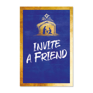 Joy to the World Nativity Invite A Friend 23" x 34.5" Rigid Sign