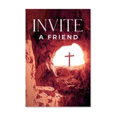 He Is Risen Tomb Cross Invite A Friend 