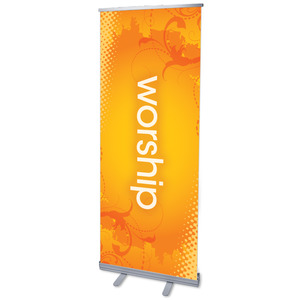 Scrolls Worship 2'7" x 6'7"  Vinyl Banner