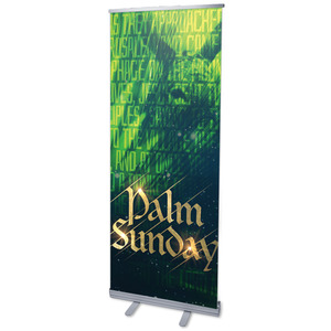 Palm Sunday Green Donkey 2'7" x 6'7"  Vinyl Banner