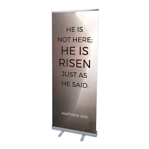 Empty Tomb Open Matt 28:6 2'7" x 6'7"  Vinyl Banner