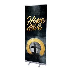 Hope Is Alive Gold 2'7" x 6'7"  Vinyl Banner