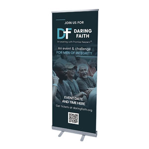 PK Daring Faith Men Multi 2'7" x 6'7"  Vinyl Banner