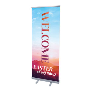 Easter Changes Everything Hills 2'7" x 6'7"  Vinyl Banner