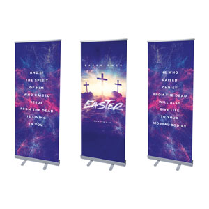 Experience Easter Triptych 2'7" x 6'7"  Vinyl Banner