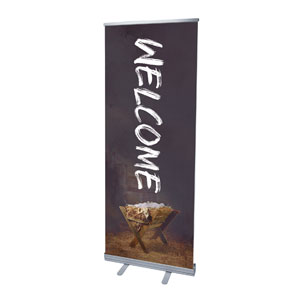 O Come Adore Manger  2'7" x 6'7"  Vinyl Banner