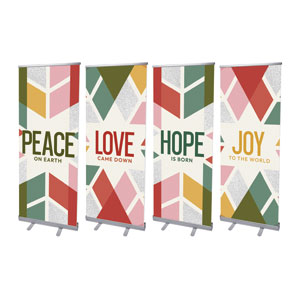 Snowflake Advent Set 2'7" x 6'7"  Vinyl Banner