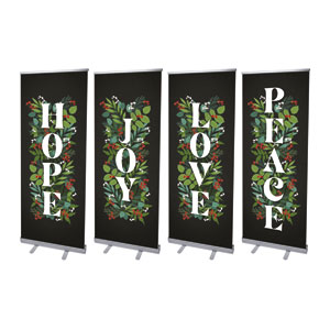 Holly and Ivy Advent Set 2'7" x 6'7"  Vinyl Banner