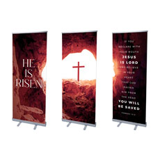 He Is Risen Tomb Cross Triptych 