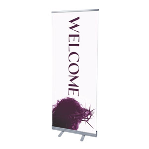 No Greater Love Crown 2'7" x 6'7"  Vinyl Banner