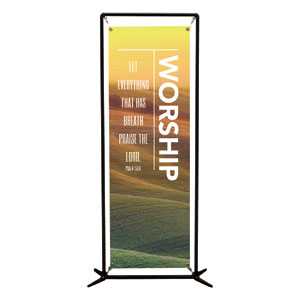 Phrases Worship Vertical 2' x 6' Banner