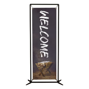 O Come Adore Manger  2' x 6' Banner