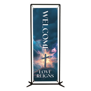 Love Reigns Cross 2' x 6' Banner