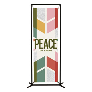 Snowflake Advent Peace 2' x 6' Banner