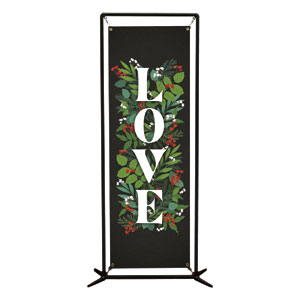 Holly and Ivy Love 2' x 6' Banner