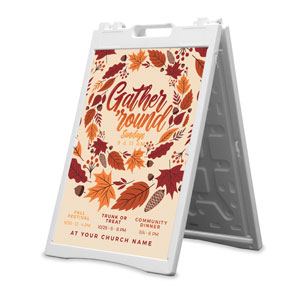 Gather 'Round 2' x 3' Street Sign Banners
