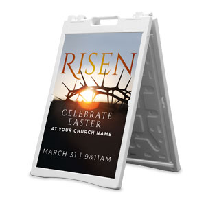 Easter Risen Crown 2' x 3' Street Sign Banners