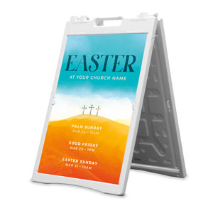 Easter Sunday Crosses 2' x 3' Street Sign Banners