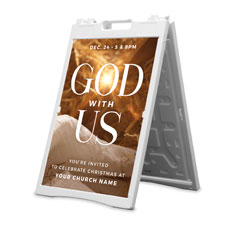 God With Us Manger Gold 