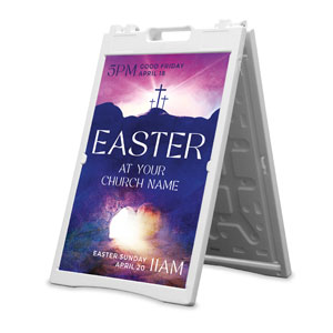 Easter Cross Tomb 2' x 3' Street Sign Banners