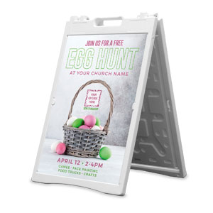 Egg Hunt Basket 2' x 3' Street Sign Banners