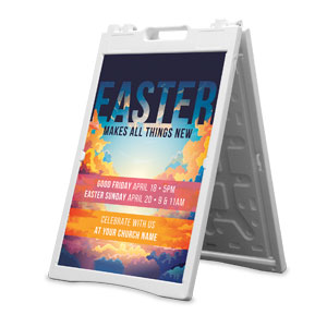 Easter Colorful Clouds 2' x 3' Street Sign Banners