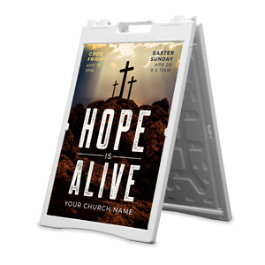 Hope Is Alive Crosses 2' x 3' Street Sign Banners