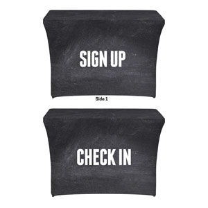 Slate Sign Up Check In Stretch Table Covers