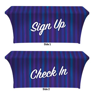 Modern Stripes Sign Up Check In Stretch Table Covers