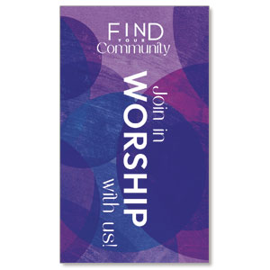 Find Your Community Worship 3 x 5 Vinyl Banner