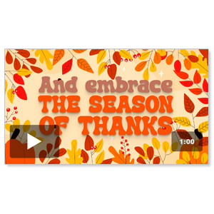 Embrace the Season Of Thanks: Mini-Movie Video Downloads