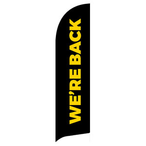Jet Black We're Back Flag Banner